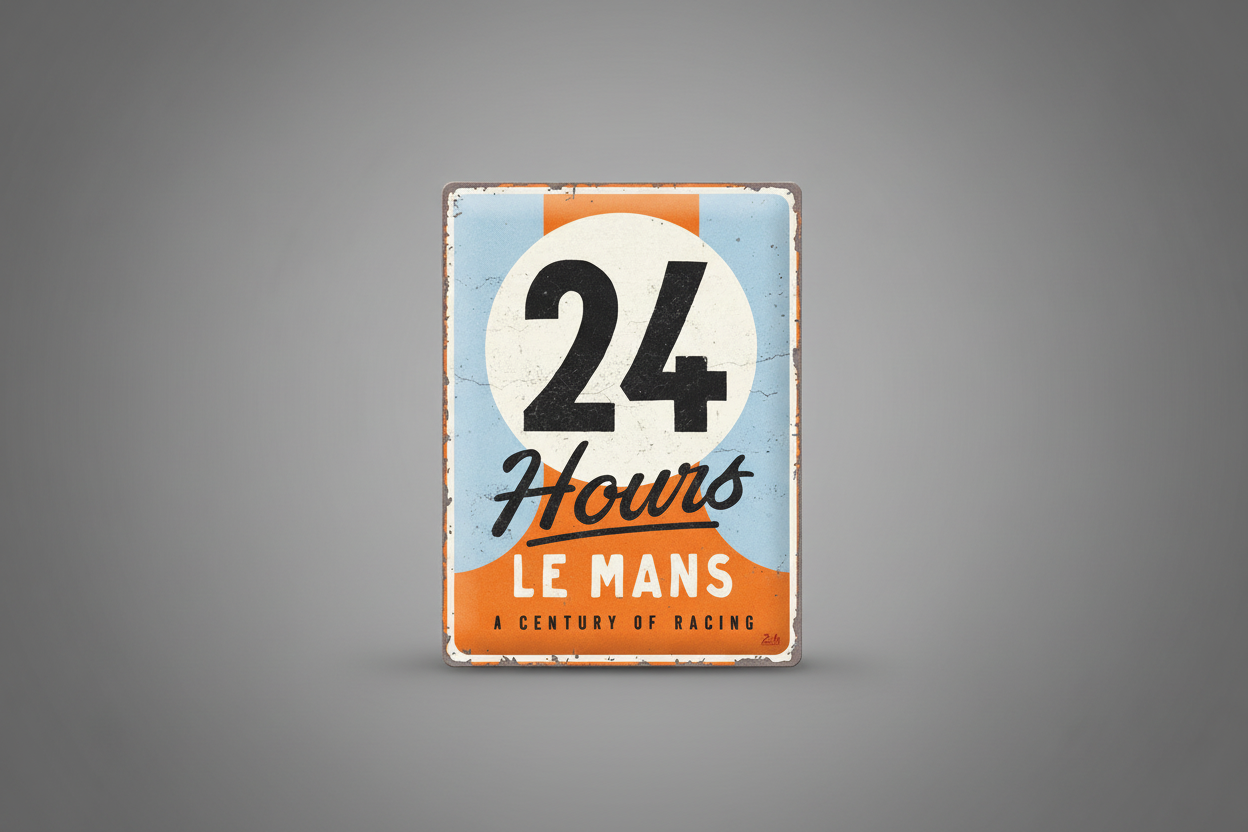 24H Le Mans Tin Sign - Gulf