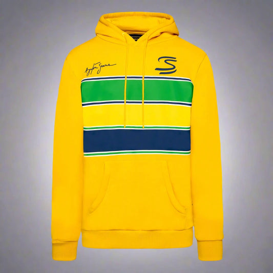 Ayrton Senna Pullover Hoodie - Yellow