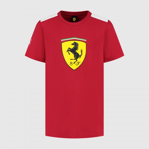 Scuderia Ferrari Large Shield T-Shirt - Dark Cherry
