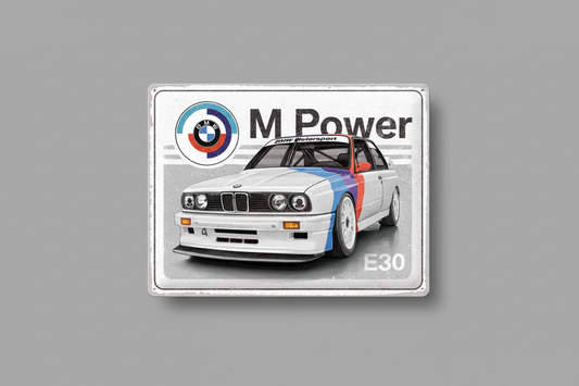 BMW M Power E30 Tin Sign