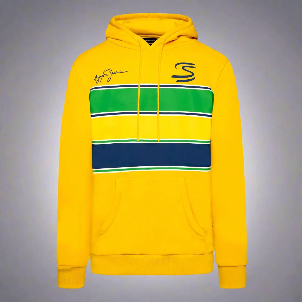 Ayrton Senna Pullover Hoodie - Yellow