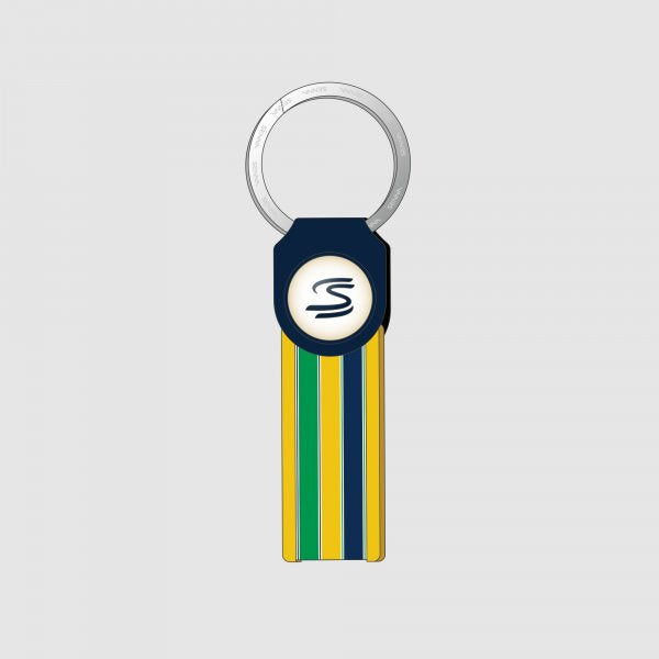 Ayrton Senna Stripe Keychain