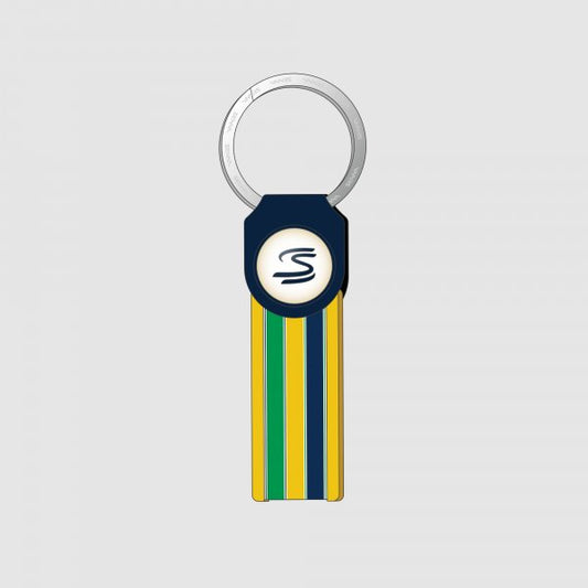 Ayrton Senna Stripe Keychain