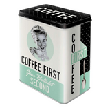 Coffee First Tin Box - GaragePassions.ca
