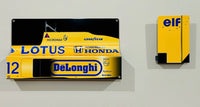 Arte de pared 3D Ayrton Senna Camel Lotus 99T Honda F1